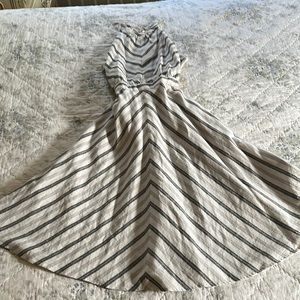 New York & Company Striped Linen Dress